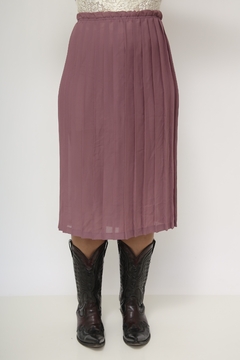 Conjunto Saia + Blusa plissado roxo vintage - comprar online
