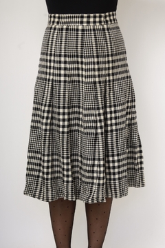 Saia longa xadrez vintage - loja online