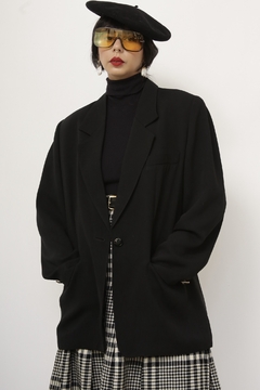 Blazer preto forrado classico