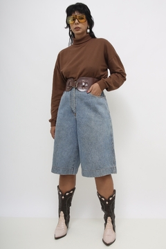 Imagem do Blusa malha marrom gola alta