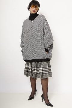 Maxi blusa xadrez vintage - comprar online