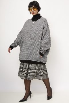 Maxi blusa xadrez vintage
