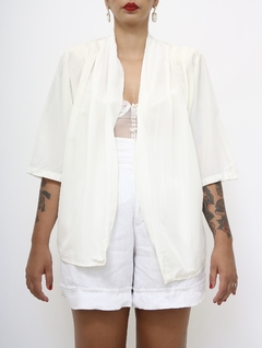 Camisa branca pregas aberta - loja online