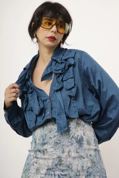 Camisa verde poliamida aplicação - loja online