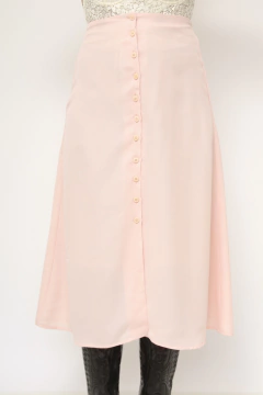 Saia rosa vintage midi - comprar online