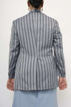 Blazer listras vintage forrado parcialmente - Capichó Brechó
