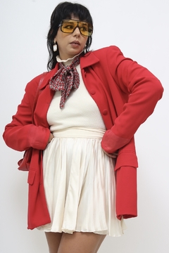 Blazer vermelho alongado ombreira - comprar online