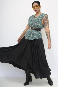 Colete estampa verde vintage - comprar online