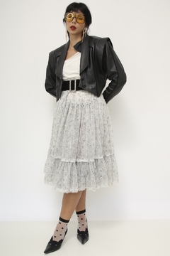 jaqueta couro cropped preto - comprar online