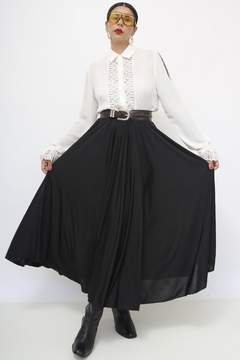 Camisa branca recorte babados renda - loja online