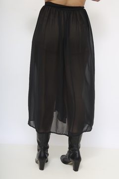 Imagem do Saia chiffon transpassada preta