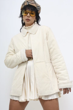 Casaco aveludado forro pelucia gelo