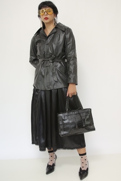 Bolsa preta vinil LIZ CLAIBORNE - loja online