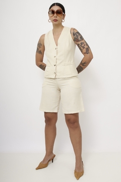 Conjunto COLETE + BERMUDA alfataria - loja online