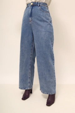 Imagem do Calça jeans flare azul classica