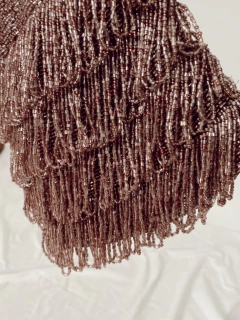 Imagem do Bolsa micangas rosa zara franja vintage