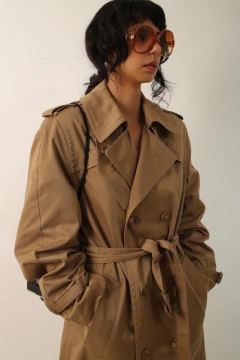 Imagem do Trenc Coat forrado classico bege vintage