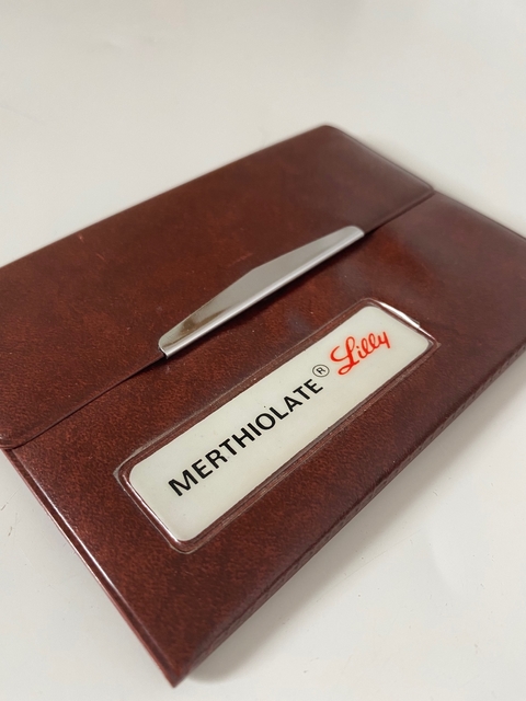 Porta carto couro MERTHIOLATE LADY vintage