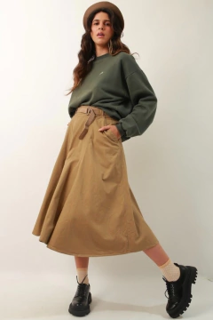 Saia Jurrassic safari bege com cinto