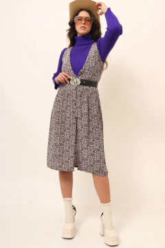 Imagem do Vestido viscose estampa flores vintage