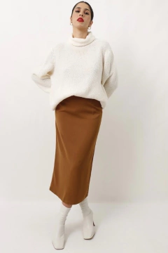 Saia midi cintura alta det corrente cós na internet