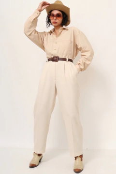 Imagem do Calça cintura alta creme viscose C.G.C