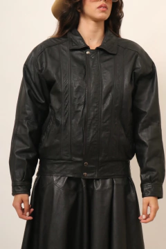 Jaqueta bomber couro forrada