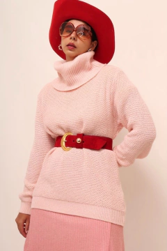 Pulover rosa grosso golinha - comprar online