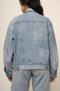 Imagem do Jaqueta classica azul jeans vintage