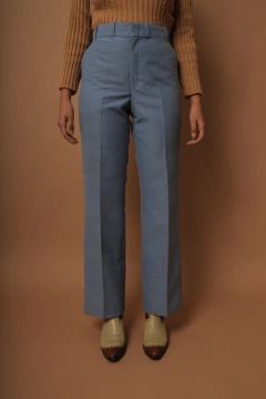 Calça alfaiataria azul Hollywood 70’s vintage - loja online