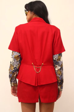 Imagem do Blazer vermelho manga curta Evan Picone