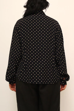 Camisa poa manga longa vintage - comprar online
