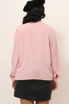 Camisa babados vintage rosa garimpada BARCELONA