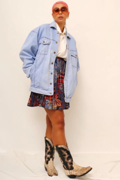 Jaqueta jeans classica azul vintage