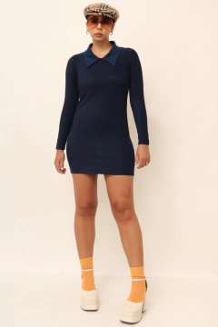 Vestido polo azul vintage C.G.C - comprar online