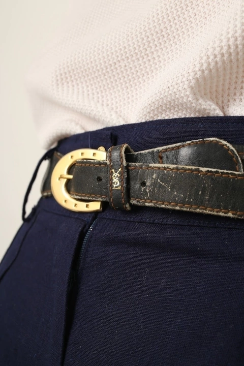 cinto YSL jeasn com couro original