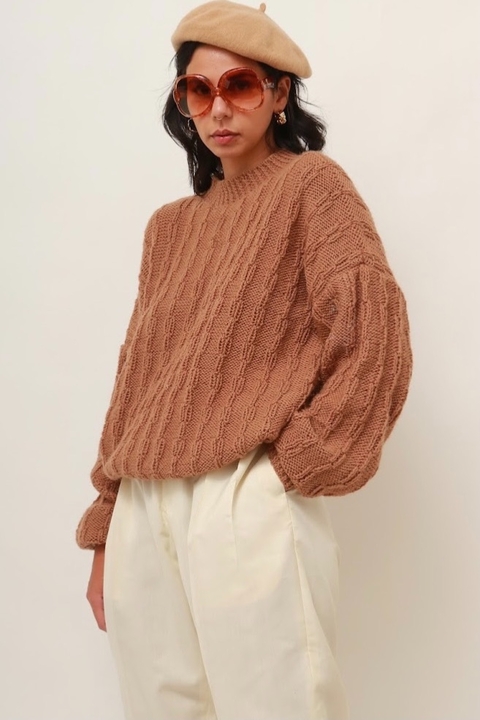 tricot caramelo vintage grossinho