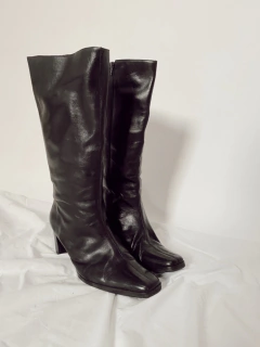 bota couro cano longo vintage 39 na internet