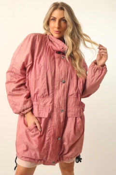 Parka acolchoada vintage rosinha - comprar online