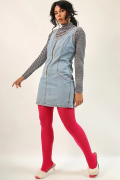vestido jeans ziper grosso 90’s vintage - loja online