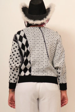 Pulover xdrez com poa CEA vintage - comprar online