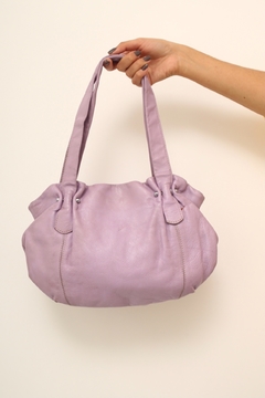 Bolsa roxa 100% couro vintage forrada na internet
