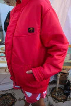 Jaqueta bomber forrada zíper bolso frente vibe anos 80’s - loja online