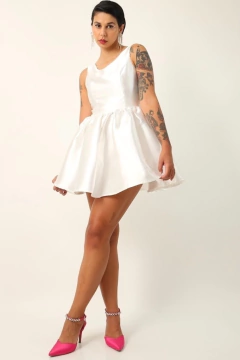 Imagem do Vestido curto acetinado forrado vintage