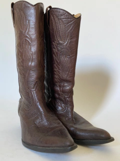 Imagem do bota western marrom 39 couro vintage