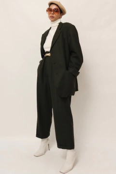 Conjunto Blazer + Calça xadrez verde vintage - comprar online