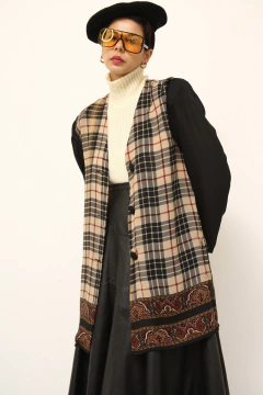 Camisa estilo blazer xadrez vintage - comprar online