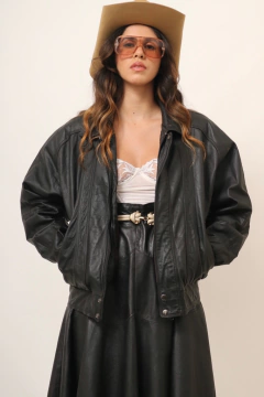 Jaqueta bomber couro forrada - comprar online