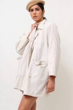 Casaco off white forro matelasse acolchoado vintage na internet