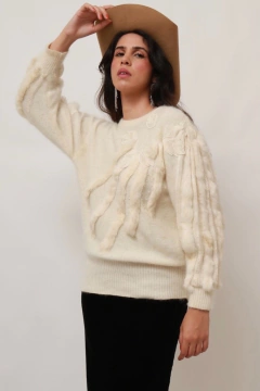 Blusa pelo coelho off white vintage - comprar online